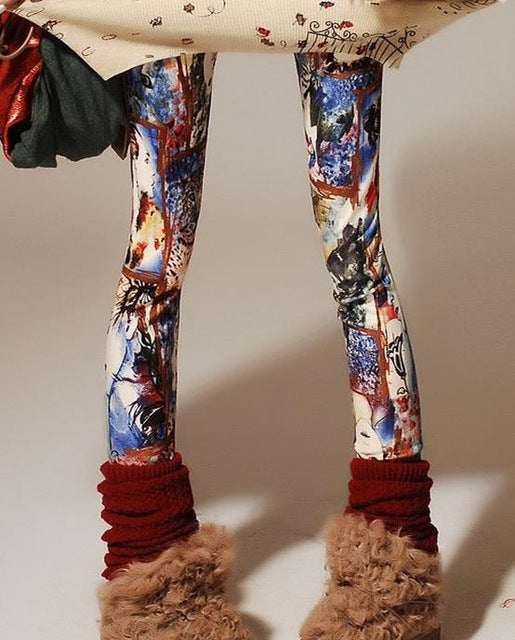 Women Comic Leggings Punk Rock